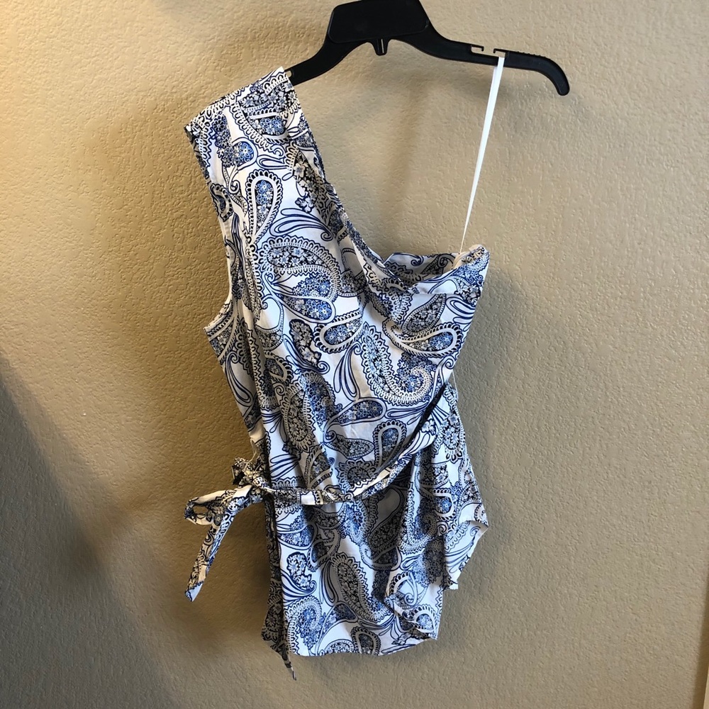 Banana Republic Blue Paisley Top